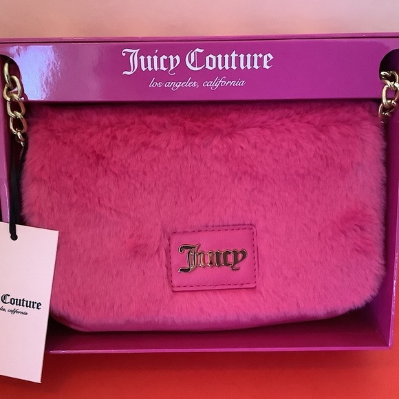Juicy Couture Free Love Pink Crossbody & Keychain Boxed Gift Set - Picture 2 of 5